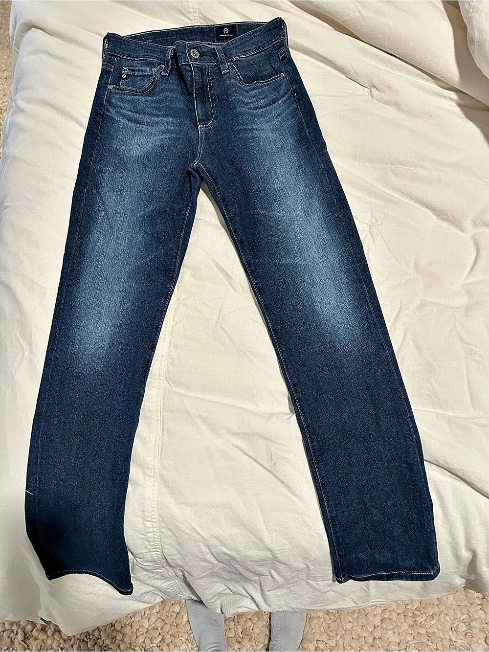 AG Adriano Goldschmied AG Mari Mid-Rise Slim Straight Jeans Women's Blue